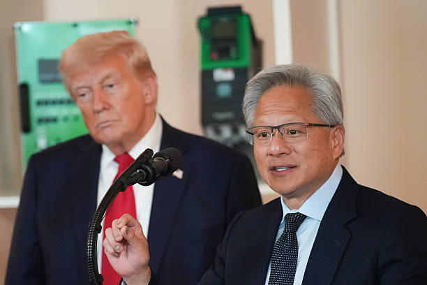 Jensen Huang and President Donald Trump