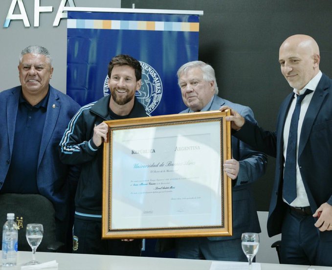 Lionel Messi has received an honorary doctorate from the University of Buenos Aires